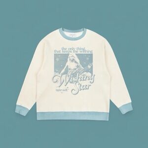 Taylor Swift Size Medium Debut Wishing Star Crewneck Sweatshirt Official Merch
